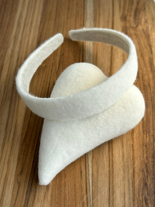 hairband white flanell